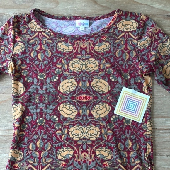 LuLaRoe JULIA Dress Floral Short Sleeve NEW - Picture 2 of 3